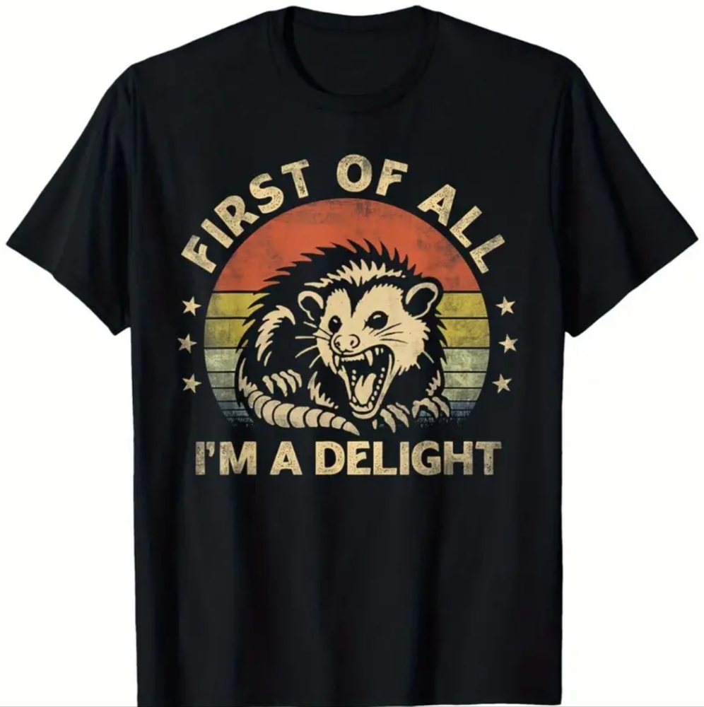 Opossum First of All I'm A Delight Tee Small NWOT